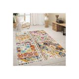 Rovigo Dijital Baskı Yıkanabilir Kaymaz Taban Salon Halısı Rvg0638, Krem Rengi, 180 x 300