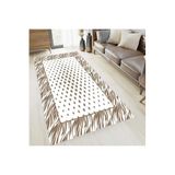 Rovigo Dijital Baskı Yıkanabilir Kaymaz Taban Salon Halısı Rvg0647, Kahverengi, 120 x 180
