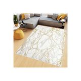 Rovigo Dijital Baskı Yıkanabilir Kaymaz Taban Salon Halısı RVG0673, Beyaz, 120 x 180