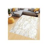 Rovigo Dijital Baskı Yıkanabilir Kaymaz Taban Salon Halısı RVG0673, Beyaz, 180 x 250