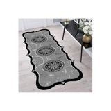 Rovigo Dijital Baskı Yıkanabilir Kaymaz Taban Salon Halısı RVG0678-SD671, Gri, 180 x 250