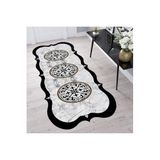 Rovigo Dijital Baskı Yıkanabilir Kaymaz Taban Salon Halısı RVG0679-SM51, Gri, 180 x 300