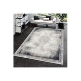 Rovigo Dijital Baskı Yıkanabilir Kaymaz Taban Salon Halısı RVG0686, Gri, 120 x 180