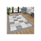 Rovigo Dijital Baskı Yıkanabilir Kaymaz Taban Salon Halısı RVG1004, Gri, 180 x 250