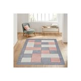 Rovigo Dijital Baskı Yıkanabilir Kaymaz Taban Salon Halısı RVG1005, Pembe, 120 x 180
