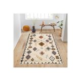 Rovigo Dijital Baskı Yıkanabilir Kaymaz Taban Salon Halısı RVG1008, Bej, 120 x 180