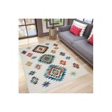 Rovigo Dijital Baskı Yıkanabilir Kaymaz Taban Salon Halısı RVG1021, Bej, 120 x 180