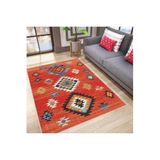 Rovigo Dijital Baskı Yıkanabilir Kaymaz Taban Salon Halısı RVG1022, Kırmızı, 160 x 120