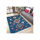 Rovigo Dijital Baskı Yıkanabilir Kaymaz Taban Salon Halısı RVG1023, Mavi, 80 x 300