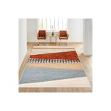 Rovigo Dijital Baskı Yıkanabilir Kaymaz Taban Salon Halısı RVG1027, Turuncu, 120 x 180