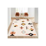 Rovigo Dijital Baskı Yıkanabilir Kaymaz Taban Salon Halısı RVG1030, Bej, 160 x 300