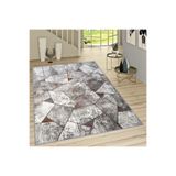 Rovigo Dijital Baskı Yıkanabilir Kaymaz Taban Salon Halısı RVG1032, Gri, 180 x 250