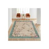 Rovigo Dijital Baskı Yıkanabilir Kaymaz Taban Salon Halısı RVG1034, Yeşil, 100 x 150