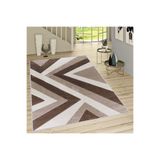 Rovigo Dijital Baskı Yıkanabilir Kaymaz Taban Salon Halısı RVG1038, Kahve, 180 x 250