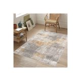 Rovigo Dijital Baskı Yıkanabilir Kaymaz Taban Salon Halısı RVG1043, Sarı, 50 x 80
