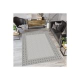 Rovigo Dijital Baskı Yıkanabilir Kaymaz Taban Salon Halısı RVG1047, Gri, 180 x 300