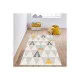 Rovigo Dijital Baskı Yıkanabilir Kaymaz Taban Salon Halısı RVG1049, Sarı, 180 x 300