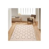 Rovigo Dijital Baskı Yıkanabilir Kaymaz Taban Salon Halısı RVG1052, Bej, 120 x 180