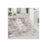 Rovigo Dijital Baskı Yıkanabilir Kaymaz Taban Salon Halısı RVG1058, Bej, 160 x 120