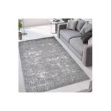 Rovigo Dijital Baskı Yıkanabilir Kaymaz Taban Salon Halısı RVG1062, Gri, 180 x 300