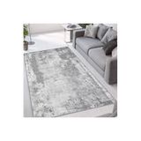 Rovigo Dijital Baskı Yıkanabilir Kaymaz Taban Salon Halısı RVG1063, Gri, 180 x 300