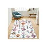 Rovigo Dijital Baskı Yıkanabilir Kaymaz Taban Salon Halısı RVG1070, Beyaz, 180 x 250