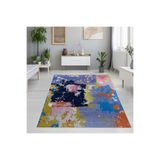 Rovigo Dijital Baskı Yıkanabilir Kaymaz Taban Salon Halısı RVG1080, Mavi, 120 x 180
