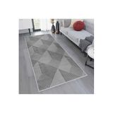 Rovigo Dijital Baskı Yıkanabilir Kaymaz Taban Salon Halısı RVG1088, Gri, 160 x 300