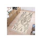 Rovigo Dijital Baskı Yıkanabilir Kaymaz Taban Salon Halısı RVG1089, Bej, 180 x 250