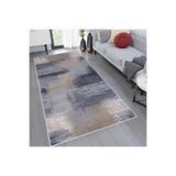 Rovigo Dijital Baskı Yıkanabilir Kaymaz Taban Salon Halısı RVG1090, Gri, 100 x 150