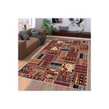 Rovigo Dijital Baskı Yıkanabilir Kaymaz Taban Salon Halısı RVG1092, Kahve, 120 x 180
