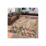 Rovigo Dijital Baskı Yıkanabilir Kaymaz Taban Salon Halısı RVG1107, Bej, 180 x 250