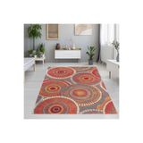 Rovigo Dijital Baskı Yıkanabilir Kaymaz Taban Salon Halısı RVG1109, Kırmızı, 100 x 300