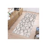 Rovigo Dijital Baskı Yıkanabilir Kaymaz Taban Salon Halısı RVG1113, Bej, 50 x 80