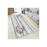 Rovigo Dijital Baskı Yıkanabilir Kaymaz Taban Salon Halısı RVG1117, Bej, 120 x 180