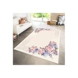 Rovigo Dijital Baskı Yıkanabilir Kaymaz Taban Salon Halısı RVG1119, Bej, 160 x 300