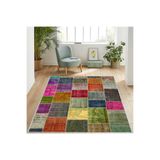 Rovigo Dijital Baskı Yıkanabilir Kaymaz Taban Salon Halısı RVG1122, Yeşil, 180 x 250