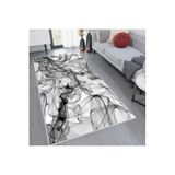 Rovigo Dijital Baskı Yıkanabilir Kaymaz Taban Salon Halısı RVG1124, Gri, 100 x 300