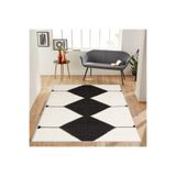 Rovigo Dijital Baskı Yıkanabilir Kaymaz Taban Salon Halısı RVG1127, Bej, 50 x 80