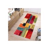 Rovigo Dijital Baskı Yıkanabilir Kaymaz Taban Salon Halısı RVG1133, Kırmızı, 180 x 250