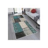Rovigo Dijital Baskı Yıkanabilir Kaymaz Taban Salon Halısı RVG1139, Yeşil, 180 x 300