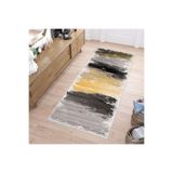 Rovigo Dijital Baskı Yıkanabilir Kaymaz Taban Salon Halısı RVG1161, Sarı, 180 x 250