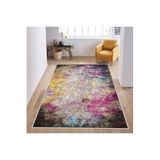 Rovigo Dijital Baskı Yıkanabilir Kaymaz Taban Salon Halısı RVG1165, Siyah, 160 x 300