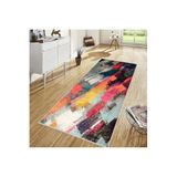 Rovigo Dijital Baskı Yıkanabilir Kaymaz Taban Salon Halısı RVG1167, Gri, 120 x 180