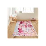 Rovigo Dijital Baskı Yıkanabilir Kaymaz Taban Salon Halısı RVG1172, Pembe, 100 x 300