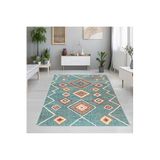 Rovigo Dijital Baskı Yıkanabilir Kaymaz Taban Salon Halısı RVG1183, Yeşil, 120 x 180