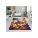Rovigo Dijital Baskı Yıkanabilir Kaymaz Taban Salon Halısı RVG1193, Sarı, 120 x 180