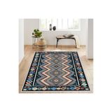 Rovigo Dijital Baskı Yıkanabilir Kaymaz Taban Salon Halısı RVG1198, Siyah, 180 x 250