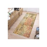 Rovigo Dijital Baskı Yıkanabilir Kaymaz Taban Salon Halısı RVG1200, Sarı, 120 x 180