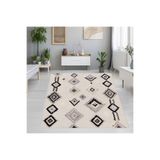 Rovigo Dijital Baskı Yıkanabilir Kaymaz Taban Salon Halısı RVG1202, Bej, 160 x 300